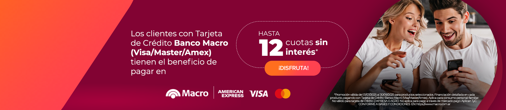 Shopclub y Banco Macro - hasta 12 cuotas sin interés con tarjetas de crédito Banco Macro