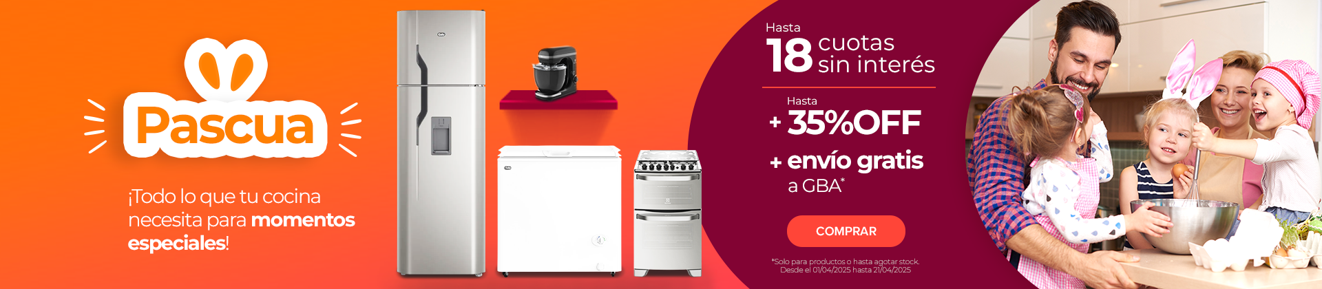 Pascua Shopclub - hasta 18 cuotas sin interés + 35% off